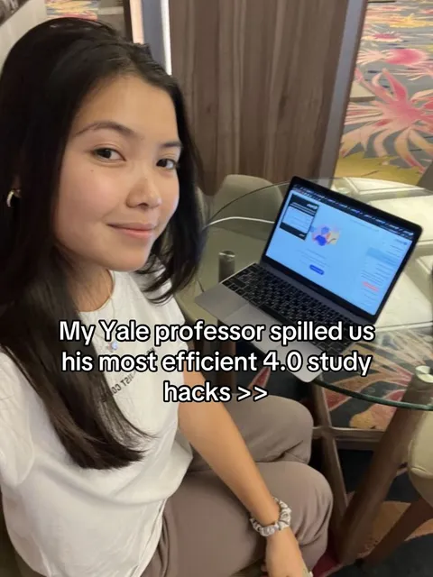 TikTok slideshow cover: My Yale professor spilled us his most efficient 4.0 study hacks >>