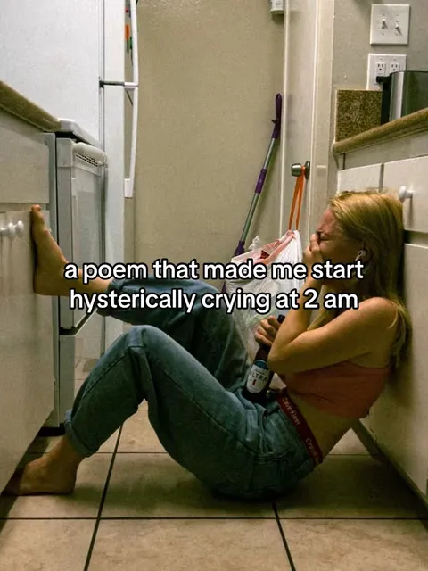 TikTok slideshow cover: A poem that made me start hysterically crying at 2 am