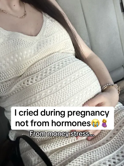 TikTok slideshow cover: I cried during pregnancy not from hormones...