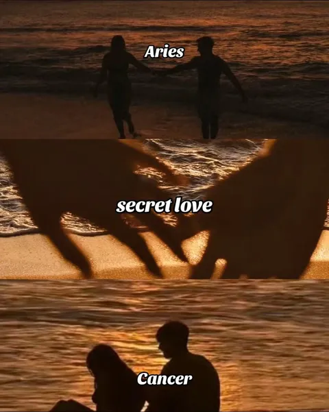 TikTok slideshow cover: Aries and Cancer Secret Love