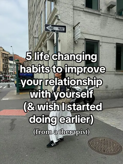Cover der TikTok-Slideshow: 5 life changing habits to improve your relationship with yourself