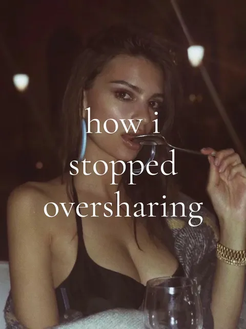 TikTok slideshow cover: how i stopped oversharing