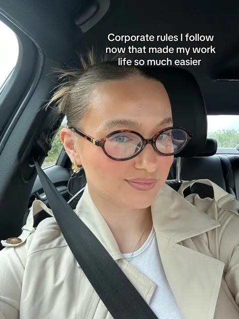 TikTok slideshow cover: Corporate Rules for Easier Work Life