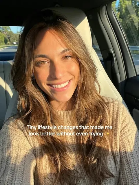 TikTok slideshow cover: Tiny lifestyle changes that made me look better without even trying