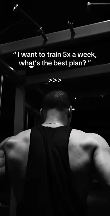TikTok slideshow cover: I want to train 5x a week, what's the best plan?