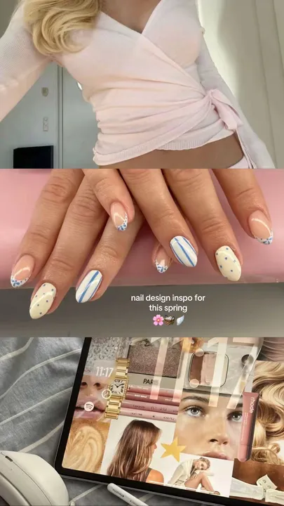 TikTok slideshow cover: Nail design inspo for this spring