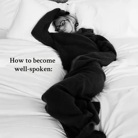 TikTok slideshow cover: How to become well-spoken: