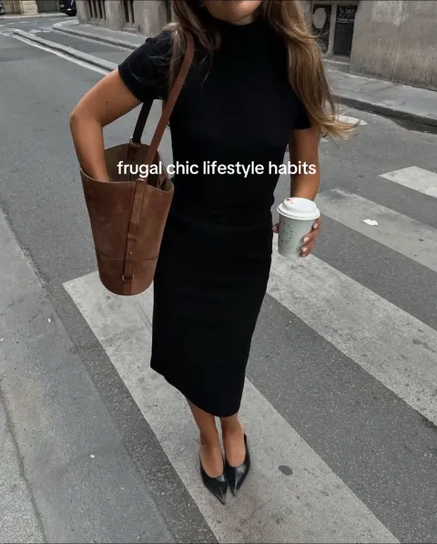 TikTok slideshow cover: frugal chic lifestyle habits