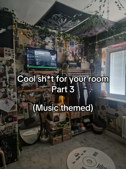 TikTok slideshow cover: Cool sh*t for your room Part 3 (Music themed)
