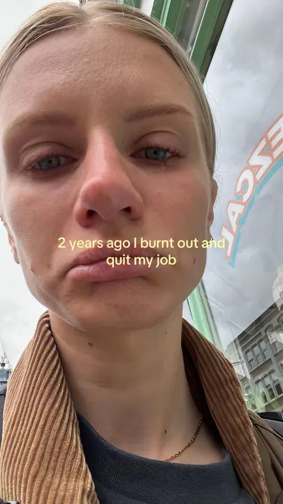 TikTok slideshow cover: 2 years ago I burnt out and quit my job