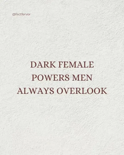 TikTok slideshow cover: Dark Female Powers Men Always Overlook