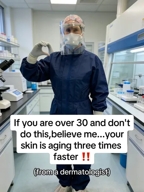 TikTok slideshow cover: Dermatologist's skin aging tip