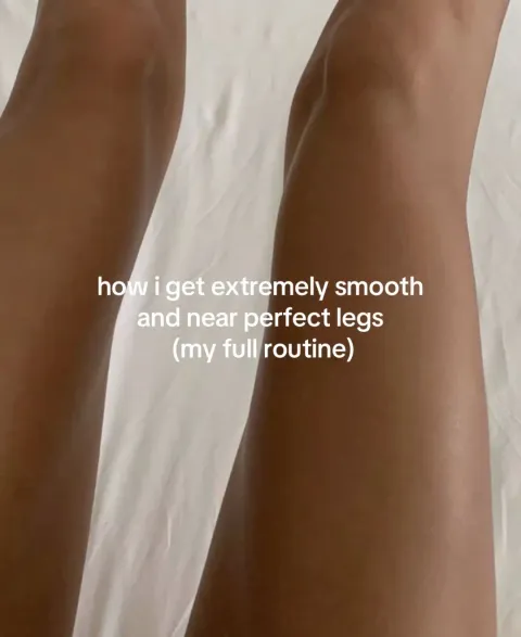 TikTok slideshow cover: how i get extremely smooth and near perfect legs (my full routine)