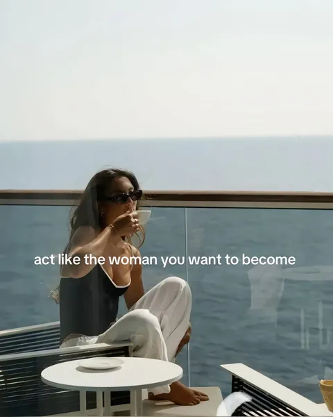 TikTok slideshow cover: Act Like the Woman You Want to Become