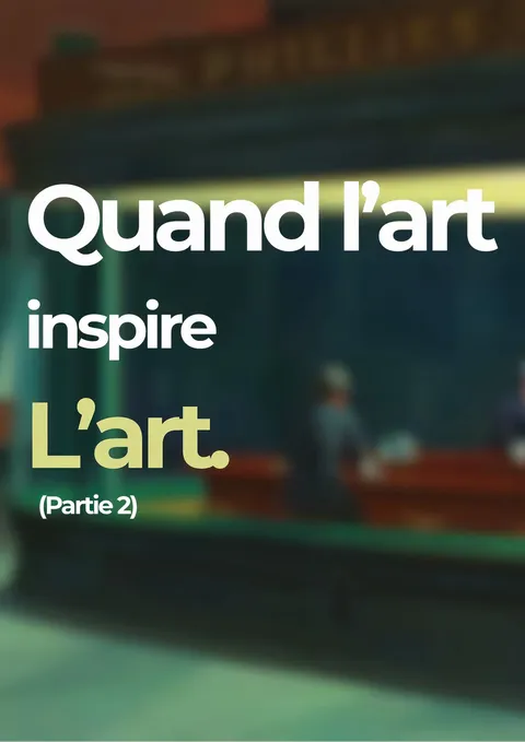 TikTok slideshow cover: Quand l'art inspire L'art. (Partie 2)