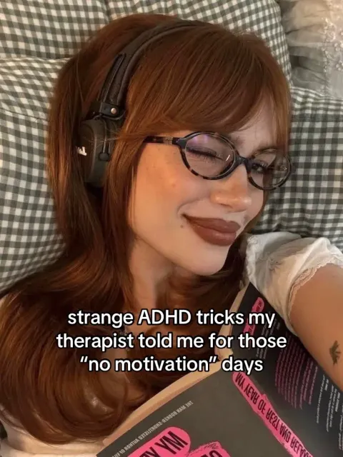 TikTok slideshow cover: ADHD Tricks for Low Motivation