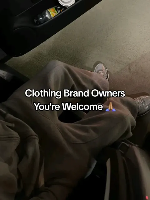 TikTok slideshow cover: Clothing Brand Owners You're Welcome 🙏🏼