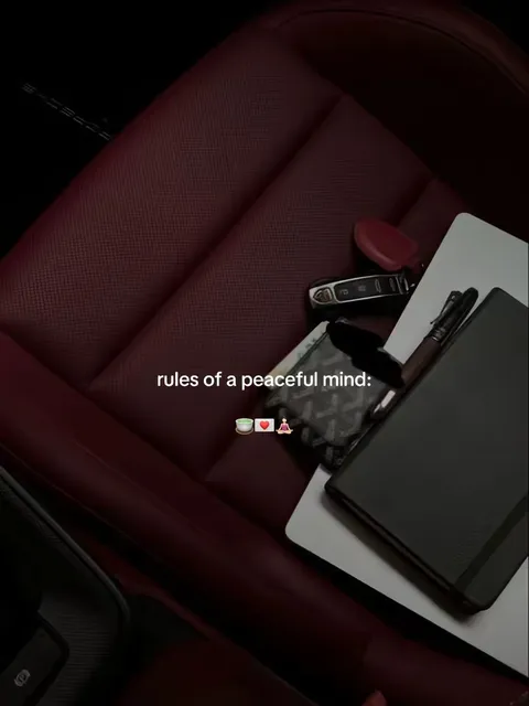 TikTok slideshow cover: rules of a peaceful mind: