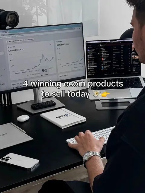 Portada del carrusel de TikTok: 4 winning ecom products to sell today
