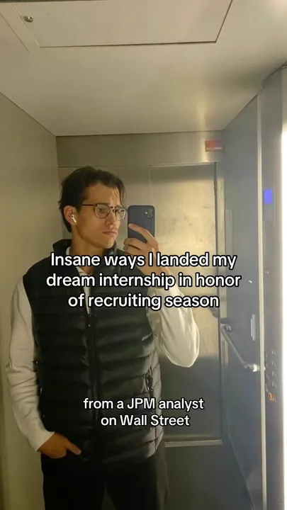 TikTok slideshow cover: Insane ways I landed my dream internship