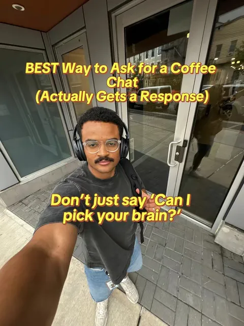 TikTok slideshow cover: How to ask for a coffee chat