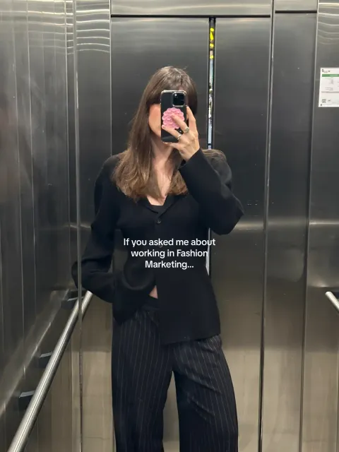 TikTok slideshow cover: Working in Fashion Marketing