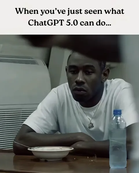 TikTok slideshow cover: When you've just seen what ChatGPT 5.0 can do...