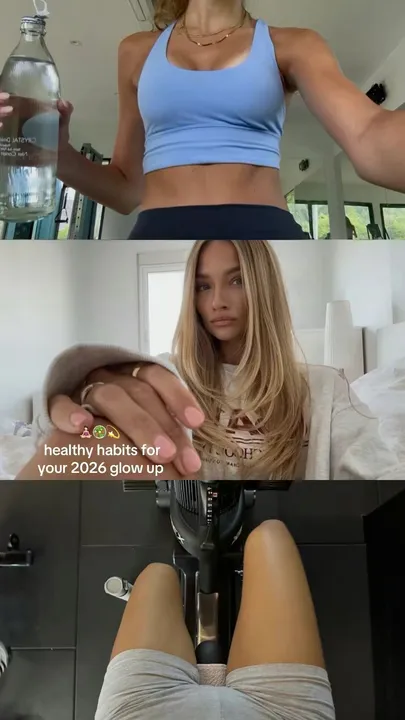 TikTok slideshow cover: Healthy habits for your 2026 glow up