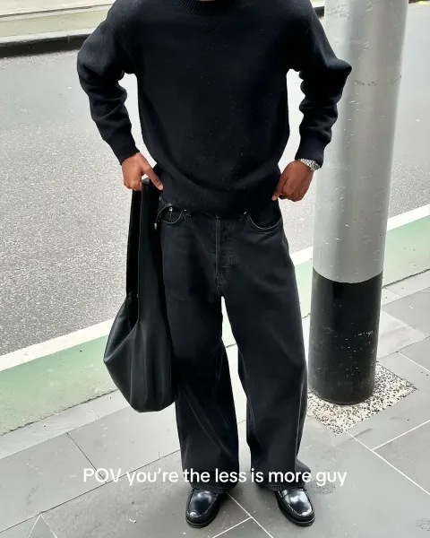 TikTok slideshow cover: POV you're the less is more guy
