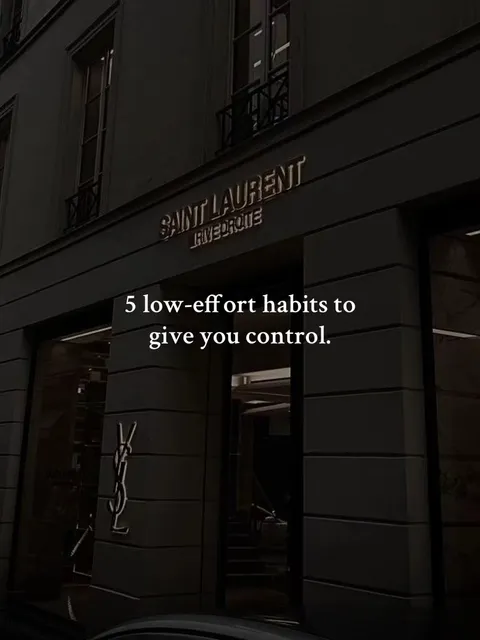 TikTok slideshow cover: 5 low-effort habits to give you control
