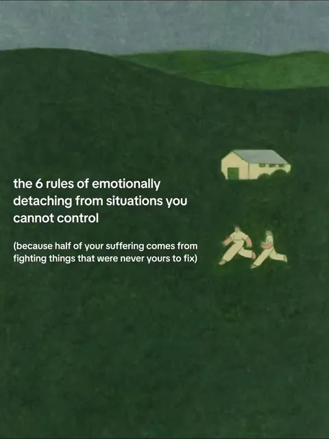 TikTok slideshow cover: Rules for Emotional Detachment