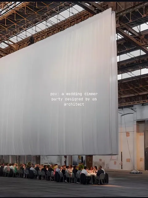 TikTok slideshow cover: Architect-Designed Wedding Dinner