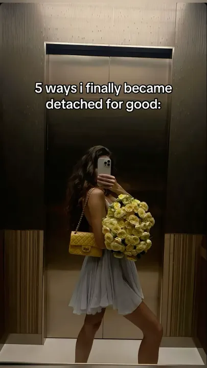 TikTok slideshow cover: 5 ways i finally became detached for good: