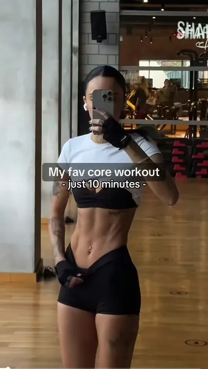 TikTok slideshow cover: Core Workout Routine