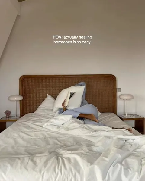TikTok slideshow cover: POV: actually healing hormones is so easy