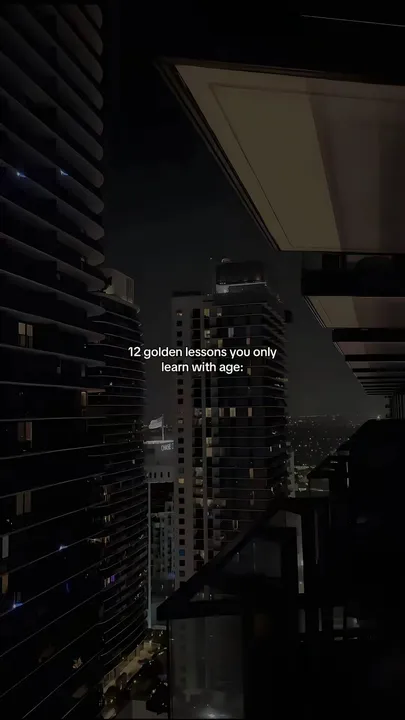 TikTok slideshow cover: 12 golden lessons you only learn with age: