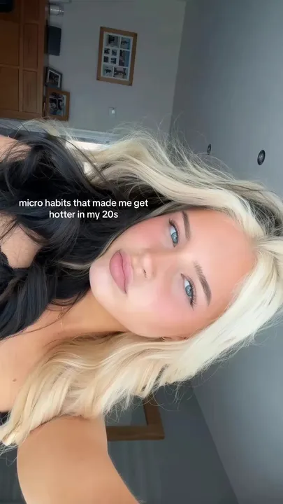 TikTok slideshow cover: micro habits that made me get hotter in my 20s