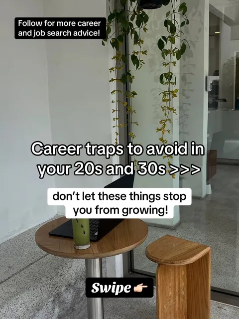 TikTok slideshow cover: Career traps to avoid in your 20s and 30s