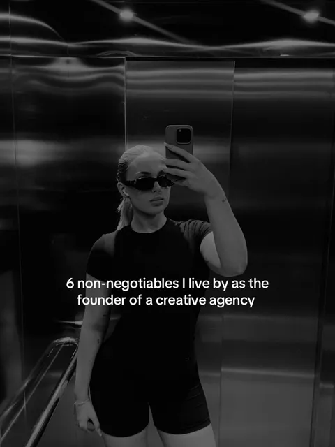 TikTok slideshow cover: 6 non-negotiables of a creative agency founder