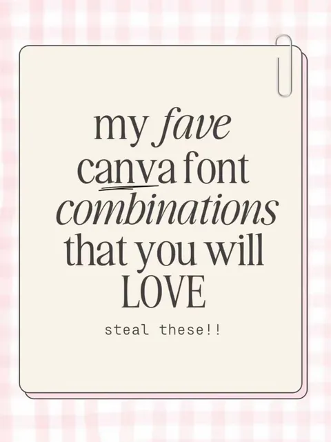 Original slideshow: Favorite Canva Font Combinations