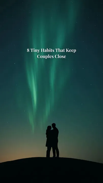 TikTok slideshow cover: 8 Tiny Habits That Keep Couples Close