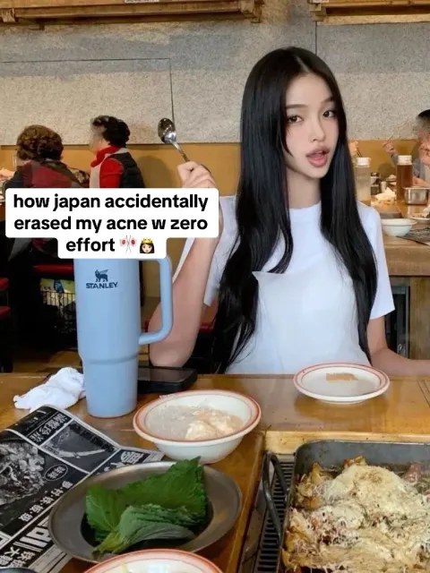 TikTok slideshow cover: Acne treatment in Japan
