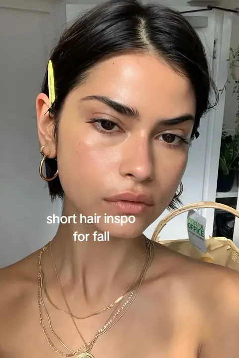TikTok slideshow cover: Short hair inspo for fall