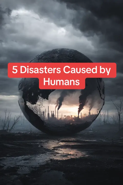 TikTok slideshow cover: 5 Disasters Caused by Humans