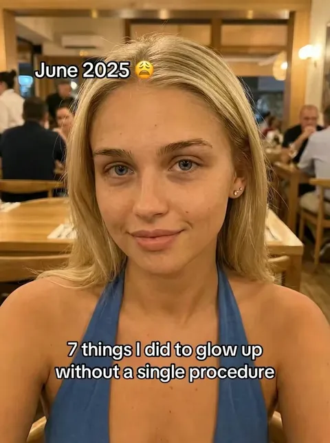 TikTok slideshow cover: Glow Up Without Procedures