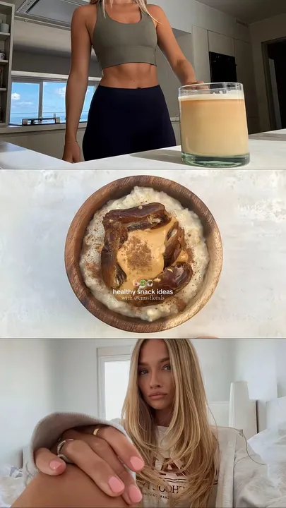 TikTok slideshow cover: Healthy snack and lifestyle ideas