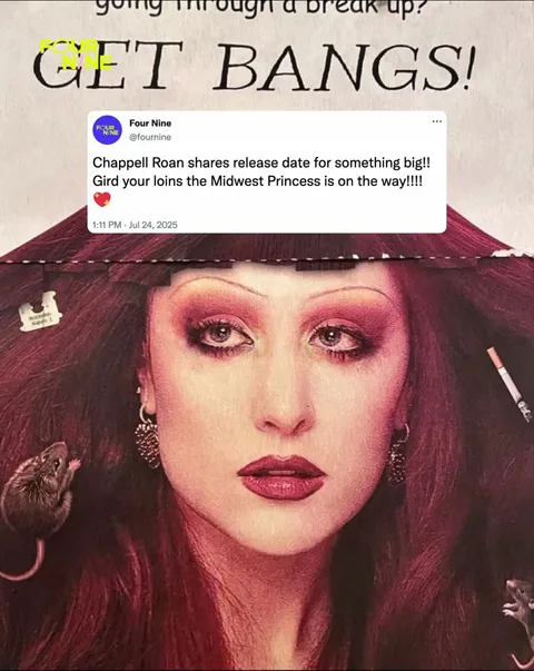 TikTok slideshow cover: Get Bangs!
