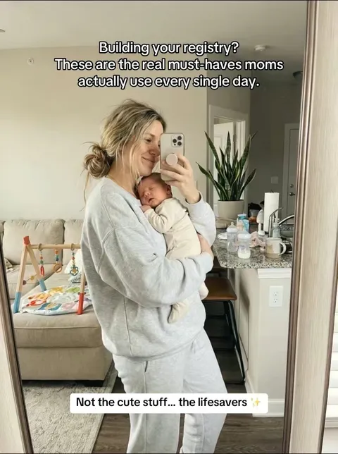 TikTok slideshow cover: Building your registry?
