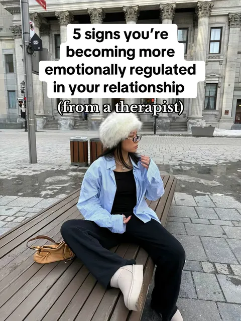 Cover der TikTok-Slideshow: 5 signs you're becoming more emotionally regulated in your relationship