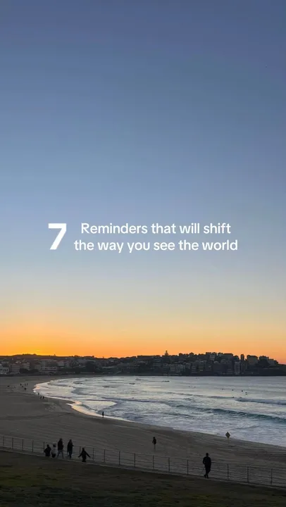 Portada del carrusel de TikTok: 7 Reminders to shift your perspective